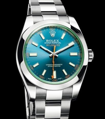 Rolex Watches Oyster Perpetual Milgauss 116400 GV Steel - Z Blue Dial